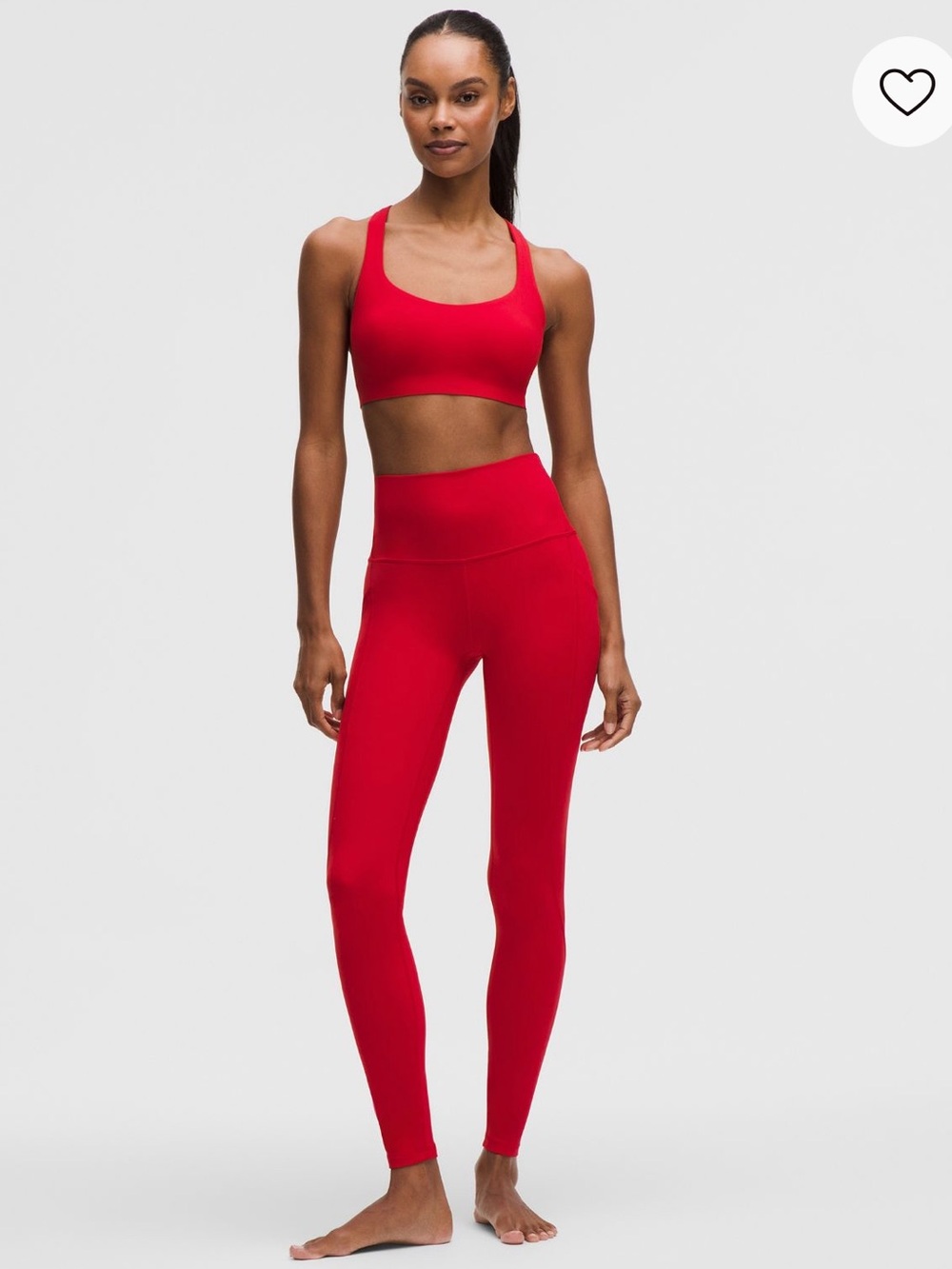 Free People Movement Red Seamless Sports Bra & High-Rise Leggings Set